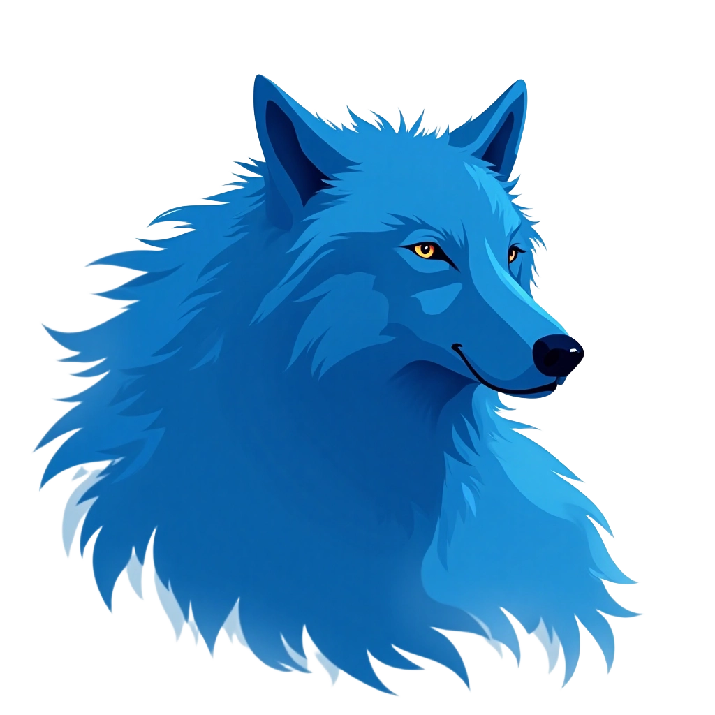 Blue Wolf Illustration